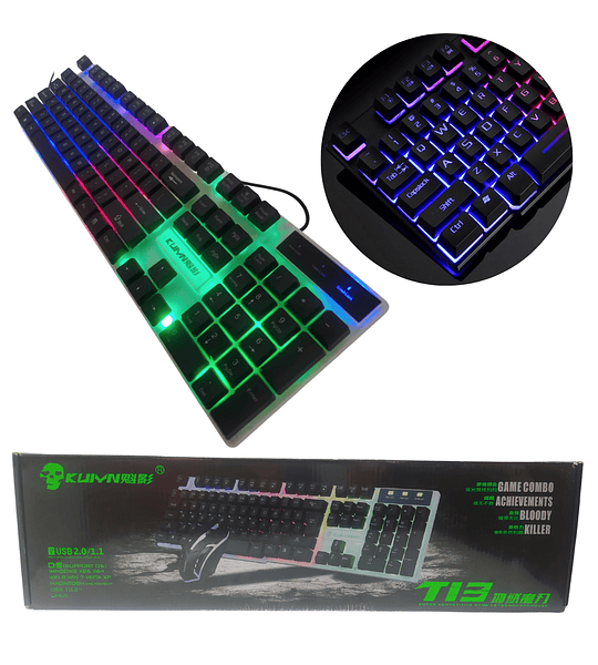 KIT GAMER Teclado  Mouse Y Diadema Phoinikas H-4 y 1 Mouse Pad﻿