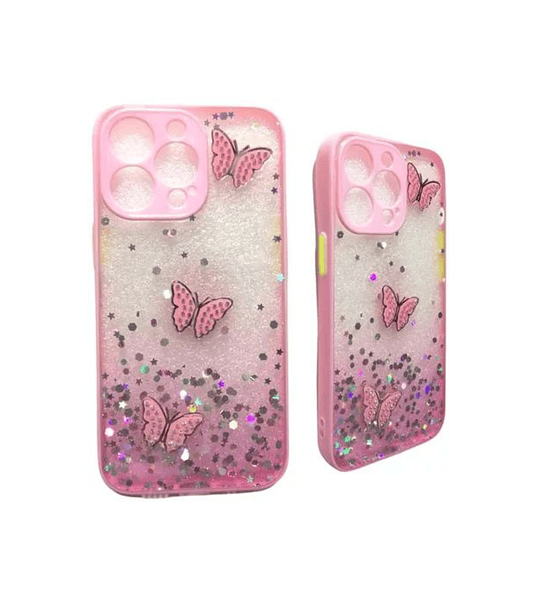  Funda Case Protector Cámara Relieve 3d Mariposa Iphone 13 Pro