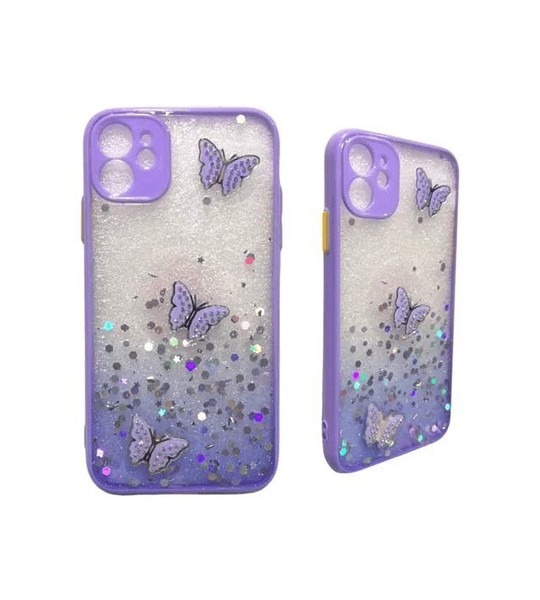  Funda Case Protector Cámara Relieve diseño m3d Mariposa Iphone 11