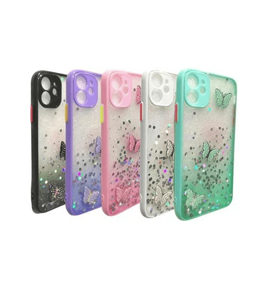  Funda Case Protector Cámara Relieve diseño m3d Mariposa Iphone 11