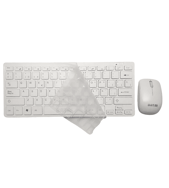 Kit Mini Teclado Inalámbrico Español Ñ + Mouse + Forro