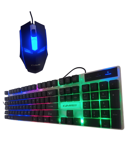 Kit Teclado + Mouse Alambrico Gamer Retroiluminado Oficina Kuiyn T13