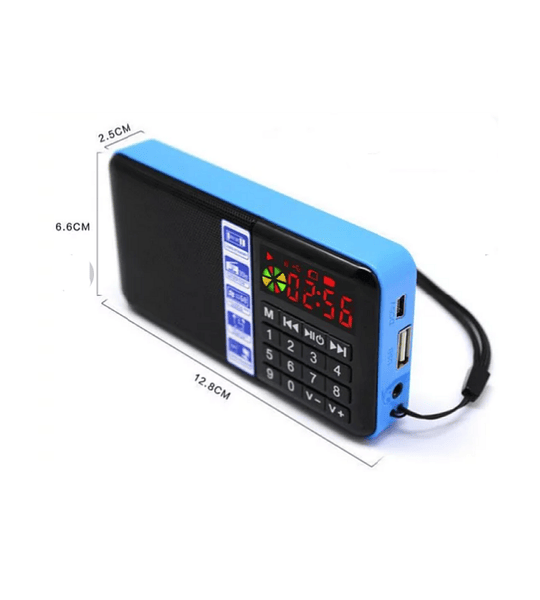 Radio Recargable Reloj Fm Digital Mp3 Usb Bluetooth Stereo