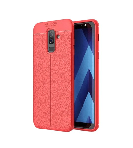 Funda Protector Tipo Cuero Compatible Samsung Galaxy A6 Plus