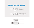 Cable Carga Rapida Tipo C Blanco Vidvie CB437