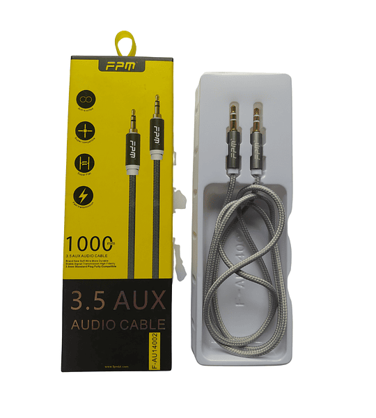 Cable Aux Audio 3.5 Plug A Plug Fpm F-au14002 1 Metro