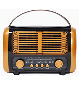 Radio Vintage Recargable Meier M-1936BT – 3 Bandas + Bluetooth + Retro