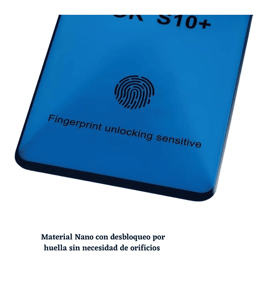 Vidrio Protector Pantalla polymer Curvo Irrompible samsung S10 plus