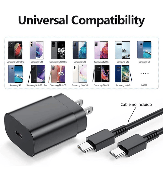 Cargador Adaptador 25W PD – USB-C Power Delivery