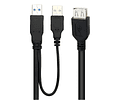 Cable Usb Doble Macho A Hembra — Potencia Y Transferencia Estable