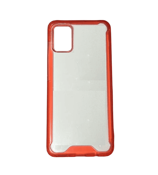 Funda Samsung A71 Transparente Acrigel Bumper Antigolpes Con Bordes De Colores