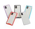 Funda Samsung A51 Transparente Acrigel Bumper Antigolpes Con Bordes De Colores