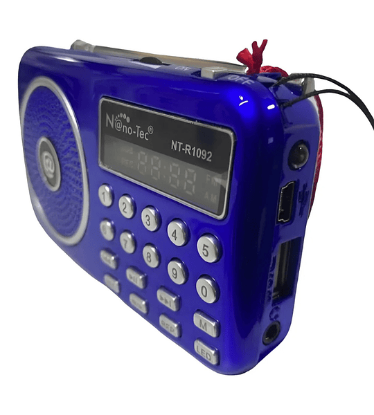 Radio Parlante Digital Nano-Tec NT-R1092 – AM/FM, USB, SD, Recargable