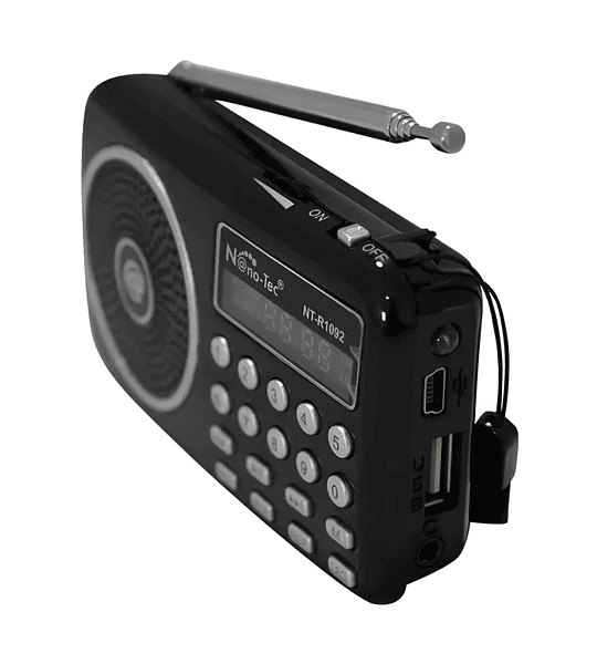 Radio Parlante Digital Nano-Tec NT-R1092 – AM/FM, USB, SD, Recargable