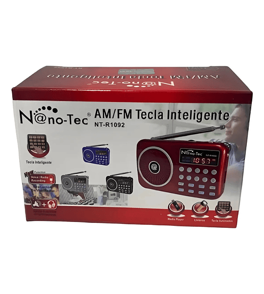 Radio Parlante Digital Nano-Tec NT-R1092 – AM/FM, USB, SD, Recargable