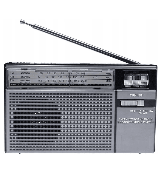 Radio Retro Portátil Nano-Tec NT-R1271 – AM/FM/SW con Reproductor USB y SD