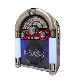 Radio Parlante Retro Nano-Tec NT-R1228 – AM/FM/SW con X-BASS, USB y SD
