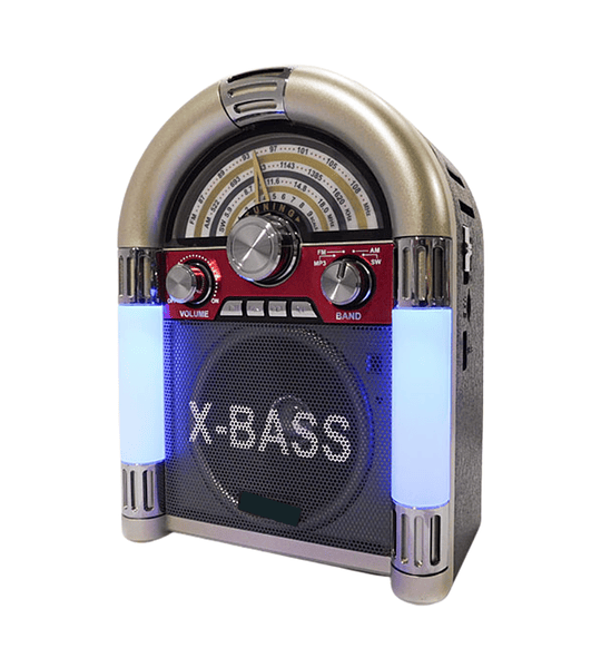 Radio Parlante Retro Nano-Tec NT-R1228 – AM/FM/SW con X-BASS, USB y SD