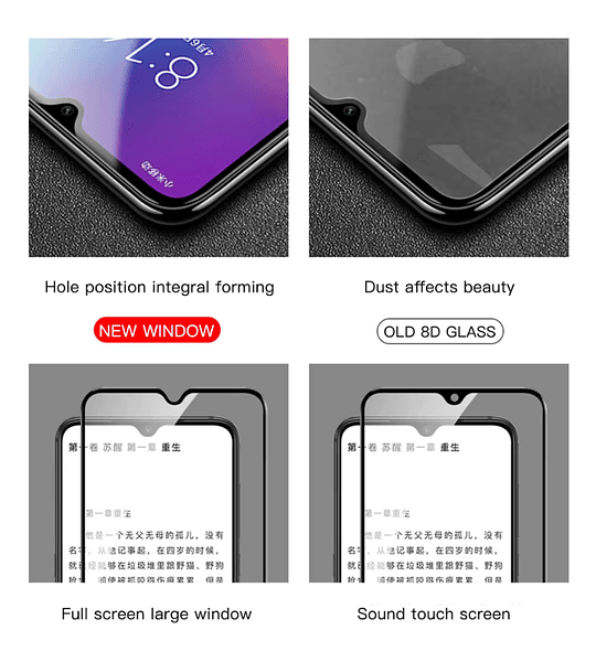 Samsung M21, M30, M30s, M31, Y6P Honor 30i  Vidrio Templado