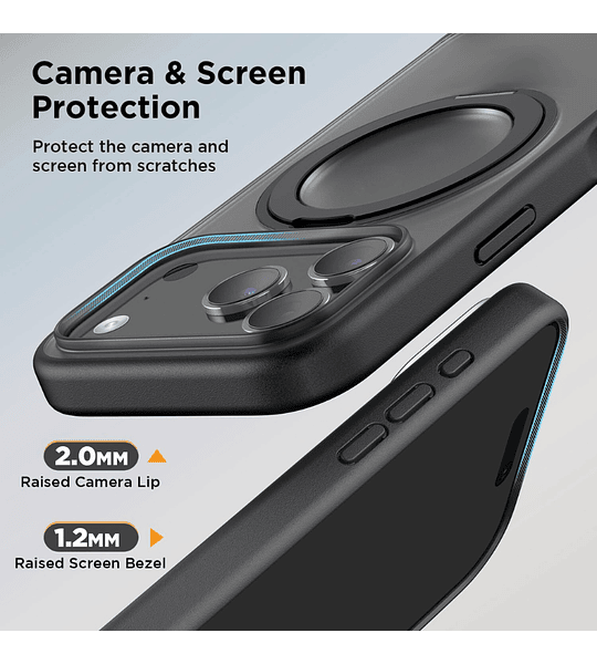 Funda Americana iPhone 17 Pro Soporte Giratorio 360° Magnetico Protección Total
