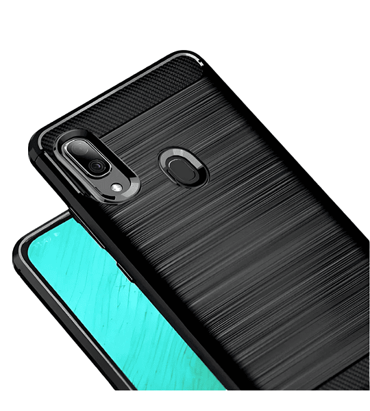 Samsung Galaxy A20 / A30 Funda Estuche Carbono