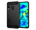 Samsung Galaxy A20 / A30 Funda Estuche Carbono