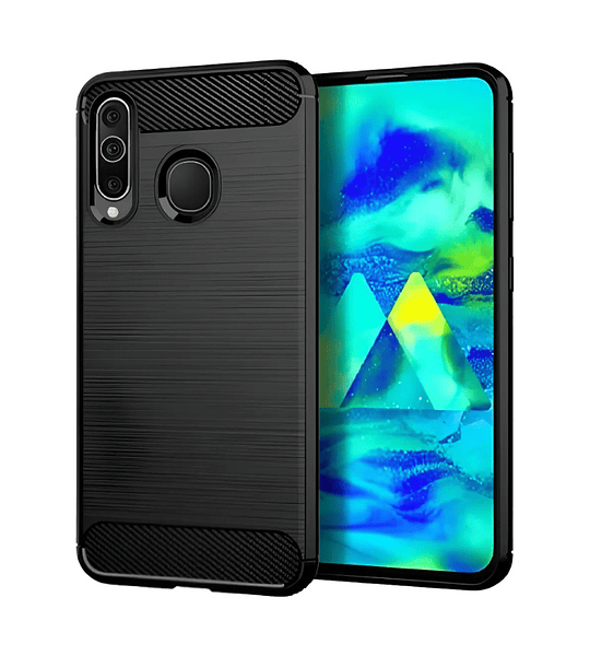 Samsung Galaxy A20 / A30 Funda Estuche Carbono