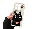 Honor X8C Funda Protectora Diseño Gatito con Lente Elevada Antigolpes