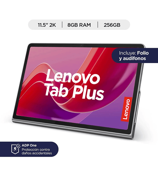 Tablet Lenovo Tab Plus 11.5” 2K + Funda Protectora + Audífonos Moto Buds 115