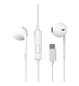 Audífonos Tipo C PZX 1552 Alámbricos con Micrófono y Control de Llamadas