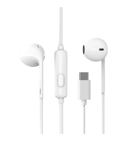 Audífonos Tipo C PZX 1552 Alámbricos con Micrófono y Control de Llamadas