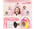 Mini Karaoke Inalámbrico Bluetooth 2 Micrófonos – Portátil para Fiesta y Hogar