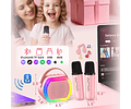 Mini Karaoke Inalámbrico Bluetooth 2 Micrófonos – Portátil para Fiesta y Hogar