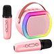 Mini Karaoke Inalámbrico Bluetooth 2 Micrófonos – Portátil para Fiesta y Hogar