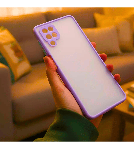 Samsung A12 Funda Borde Color Protector Camara 