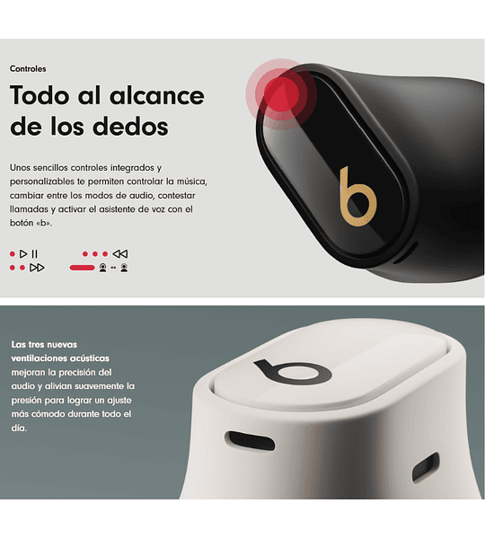 Audífonos Beats Studio Buds Plus Inalámbricos con Cancelación Activa de Ruido – Originales