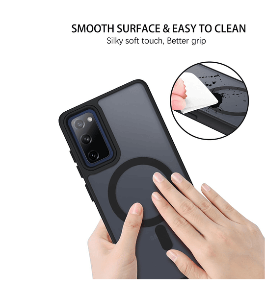  Samsung S24 Ultra Funda Magnética Translúcida Mate Protección Reforzada