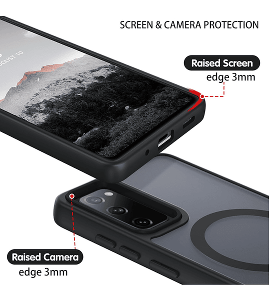  Samsung S24 Funda Magnética Translúcida Mate Protección Reforzada