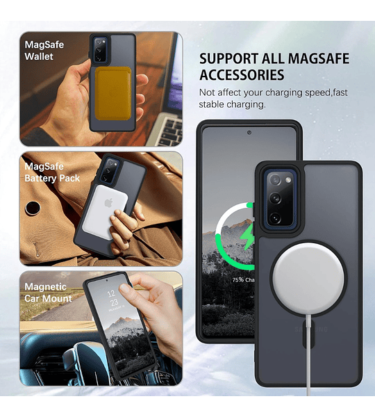  Samsung S24 Funda Magnética Translúcida Mate Protección Reforzada