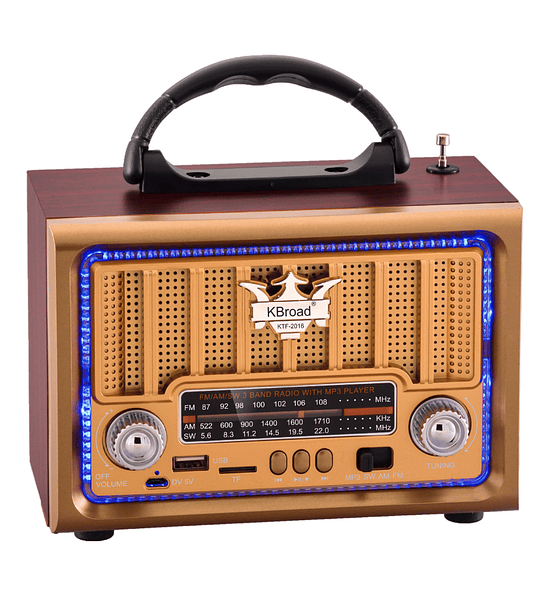  Radio KBroad KTF-2016 Bluetooth AM/FM/SW y Reproducción USB/TF