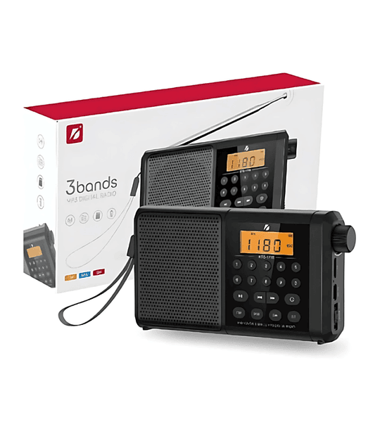Radio Portátil KBroad KTS-1715 – 3 Bandas con Parlante Integrado