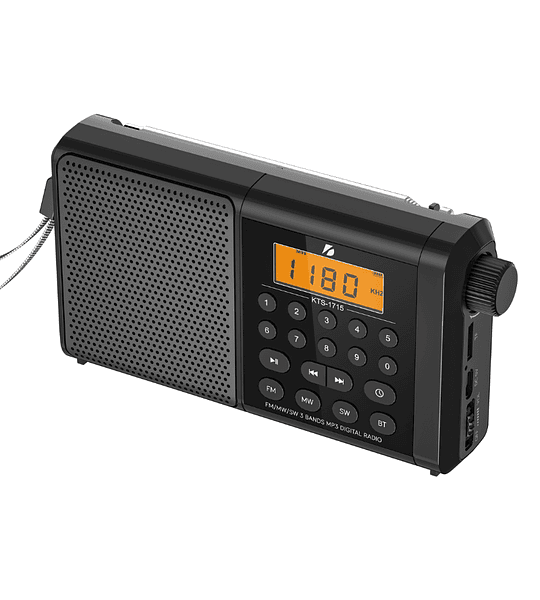 Radio Portátil KBroad KTS-1715 – 3 Bandas con Parlante Integrado
