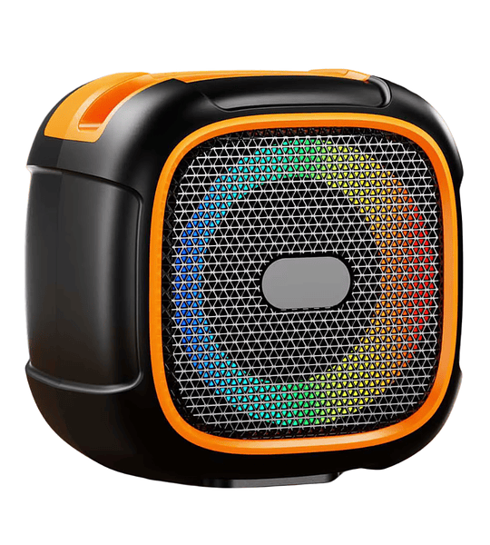 Parlante Bluetooth Portátil RGB con Luces LED, USB, AUX, TF y Batería Recargable