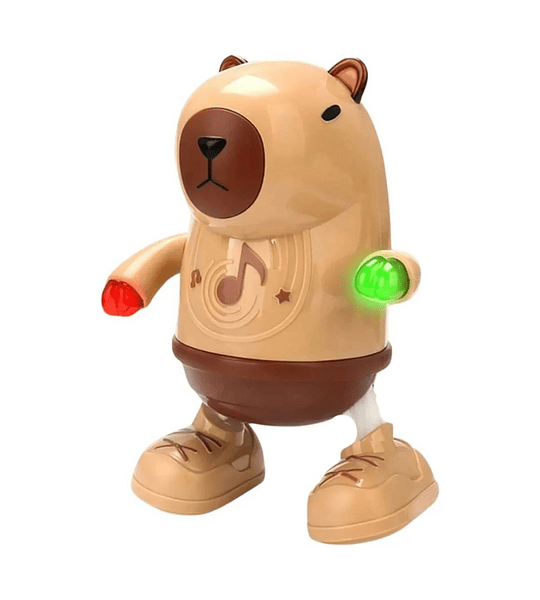 Capibara Bailarín Musical Interactivo con Luces LED y Movimiento Automático