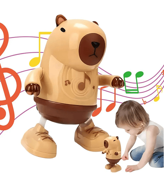 Capibara Bailarín Musical Interactivo con Luces LED y Movimiento Automático