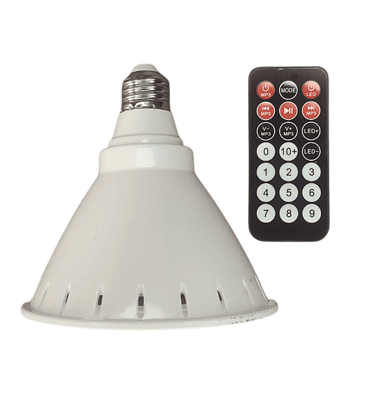 Bombillo LED Parlante Bluetooth 10W con MP3 y Control Remoto – GO Products