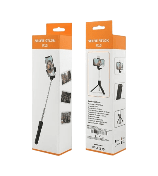 Selfie Stick Trípode R1S con Control Bluetooth y Luz LED Ajustable