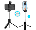 Selfie Stick Trípode R1S con Control Bluetooth y Luz LED Ajustable