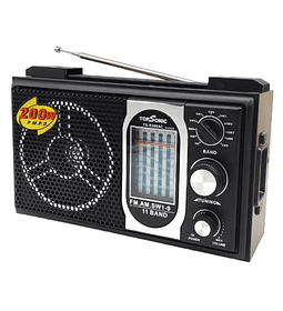 Radio Multibanda TopSonic TS-R208AC – 11 Bandas AM/FM/SW