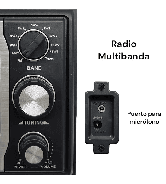 Radio Multibanda TopSonic TS-R208AC – 11 Bandas AM/FM/SW